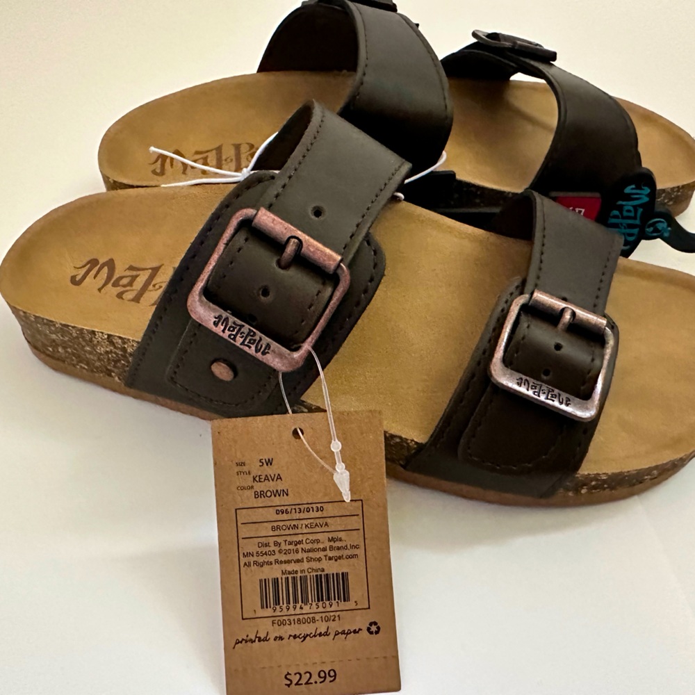 Mad love brown Birkenstock like shoes